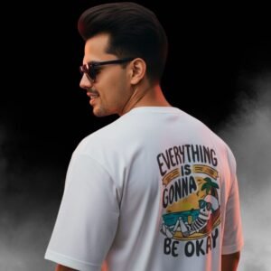 Orryxa Oversized “Everything Is Gone, Be Okay” T-Shirt – 240 GSM French Terry Cotton, Unisex Streetwear