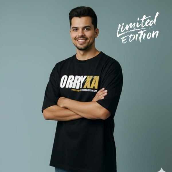orrryxa black srk ORRYXA Premium Oversized T-Shirt | 240 GSM French Terry Cotton | Limited Edition 30 pcs - Image 1