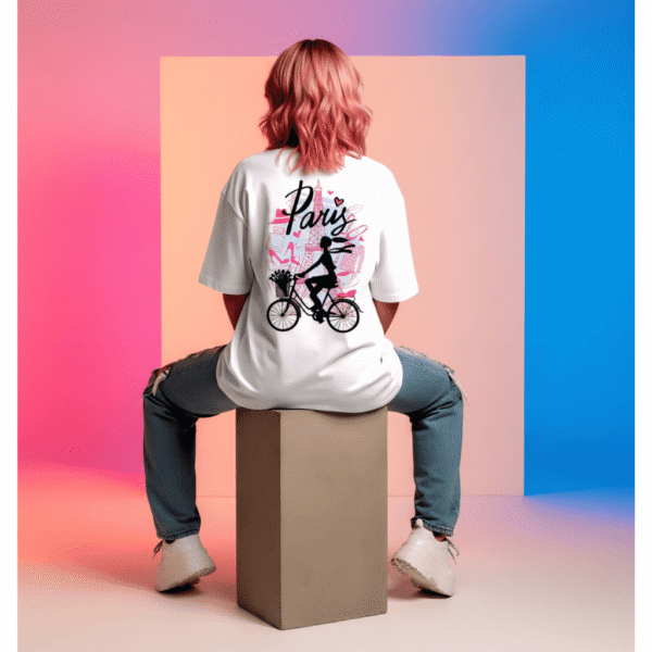 220 GSM White Heavyweight Cotton Oversized Tee for Women – Fashion Meets Comfort - Image 1