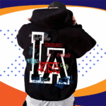 LA design premium Black Hoodie – 320 GSM Heavyweight Fleece Streetwear by ORRYXA