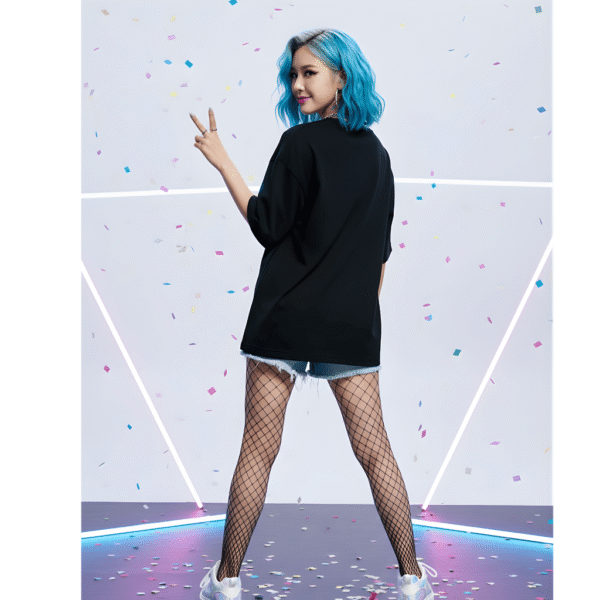 Always support you Orryxa Women's Oversized T-Shirt for Women (Black | Cotton | 240 GSM) - Image 3