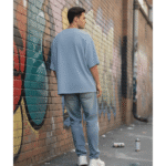 Men’s Oversized Karera Popcorn Fabric T-Shirt | 220 GSM Premium Quality | Round Neck Casual Wear - Image 2