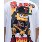 Bad printed Premium Oversized T-Shirt for Men (White | 280 GSM | 100% Cotton) - Image 2