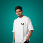 Confidence Panda Premium 240 GSM cotton Oversized Printed T-Shirt for Men - Image 2