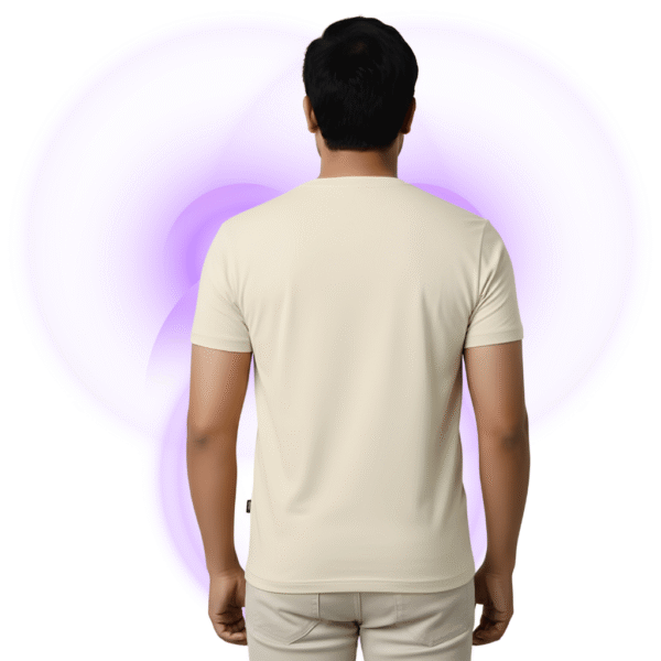 Full Star printed T-shirt ORRYXA 220 Gsm Light Cream Premium Regular Fit T-Shirt - Image 2