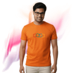 Zoho printed ORRYXA 220 Gsm Bright Orange Premium Regular Fit T-Shirt - Image 2