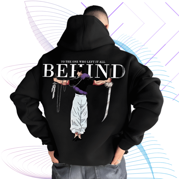 13 Behind premium Black Hoodie – 320 GSM Heavyweight Fleece Streetwear by ORRYXA - Image 1