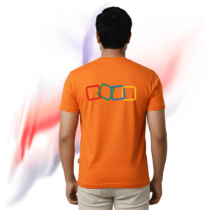 Zoho printed ORRYXA 220 Gsm Bright Orange Premium Regular Fit T-Shirt