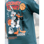 Super printed Orryxa Premium Oversized T-Shirt for Men (Teal Blue | 280 GSM | 100% Cotton) - Image 2