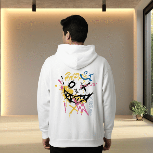 23 Racer Premium White Hoodie – 320 GSM Heavyweight Fleece | Oversized Streetwear by ORRYXA - Image 1