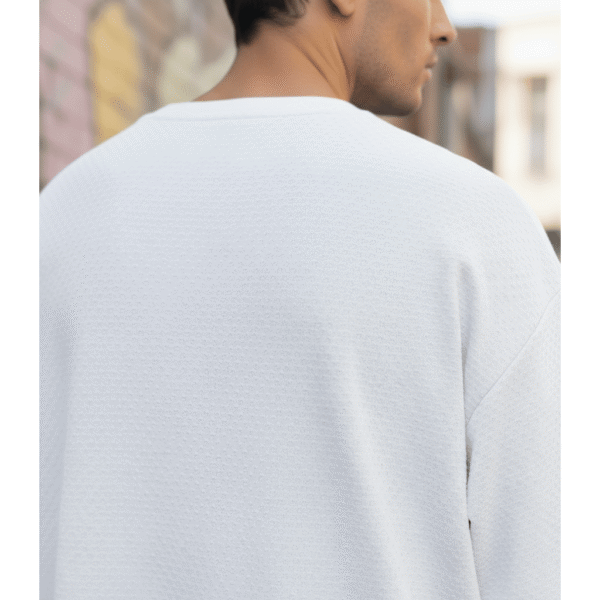 Men’s Oversized Karera Popcorn Fabric T-Shirt | 220 GSM Premium Quality | Round Neck Casual Wear - Image 2