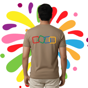 Zoho printed T-shirt ORRYXA 220 Gsm Brown Premium Regular Fit T-Shirt