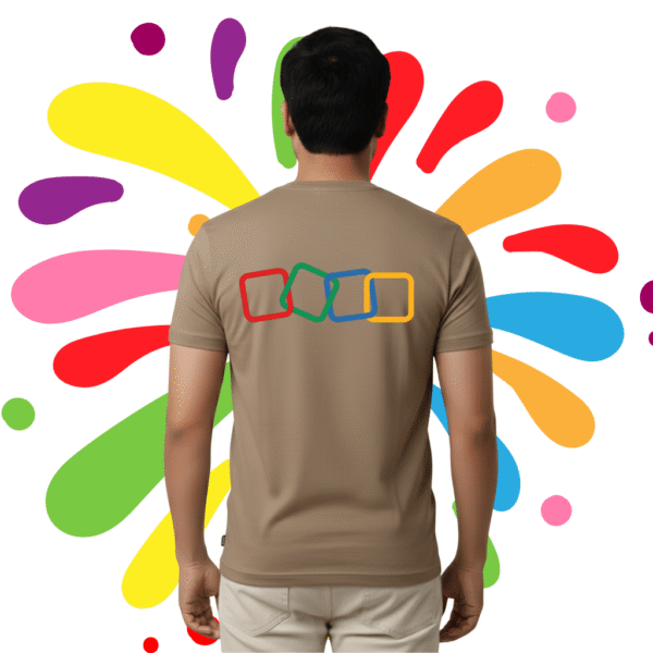 Zoho printed T-shirt ORRYXA 220 Gsm Brown Premium Regular Fit T-Shirt - Image 1