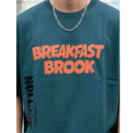 Super printed Orryxa Premium Oversized T-Shirt for Men (Teal Blue | 280 GSM | 100% Cotton) - Image 4