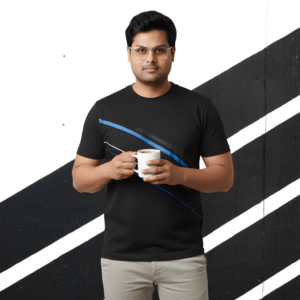 Stylish Sinker Cotton Compact Yarn 220 GSM Regular Fit T-Shirt Comfort Meets Everyday