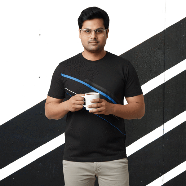 17 Stylish Sinker Cotton Compact Yarn 220 GSM Regular Fit T-Shirt Comfort Meets Everyday - Image 1