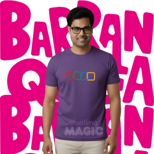 Zoho printed ORRYXA 220 Gsm Purple Premium Regular Fit T-Shirt