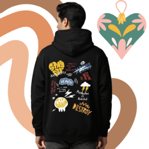 Mr Destroyer premium Black Hoodie – 320 GSM Heavyweight Fleece Streetwear by ORRYXA