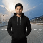 23 Racer Premium Black Hoodie – 320 GSM Heavyweight Fleece | Oversized Streetwear by ORRYXA - Image 2