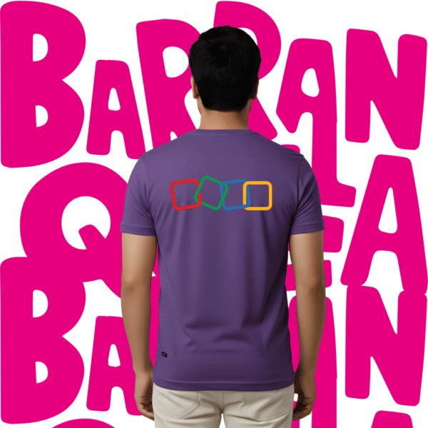 Zoho printed ORRYXA 220 Gsm Purple Premium Regular Fit T-Shirt - Image 2