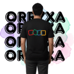 Zoho printed T-shirt ORRYXA 220 Gsm Black Premium Regular Fit T-Shirt - Image 2
