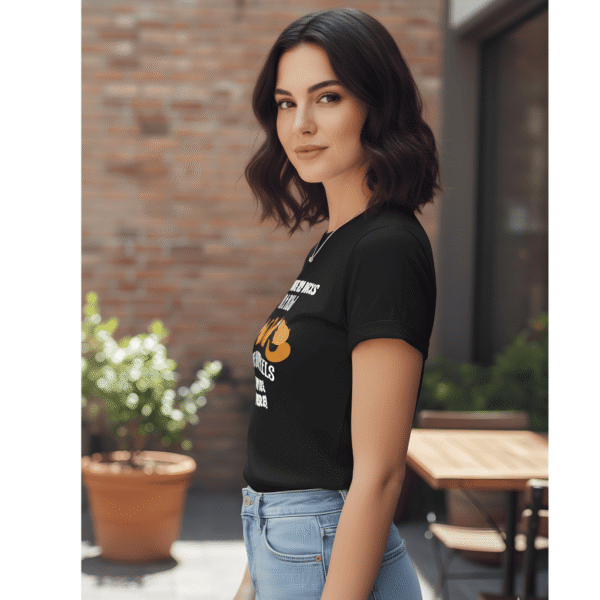 I have squirrels orryxa Women's Regular T-Shirt for Women (Black | Cotton | 220 GSM) - Image 3