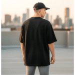 Men’s Oversized Karera Popcorn Fabric T-Shirt | 220 GSM Premium Quality | Round Neck Casual Wear - Image 3