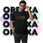 Zoho printed T-shirt ORRYXA 220 Gsm Black Premium Regular Fit T-Shirt