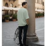 Men’s Oversized Karera Popcorn Fabric T-Shirt | 220 GSM Premium Quality | Round Neck Casual Wear - Image 2