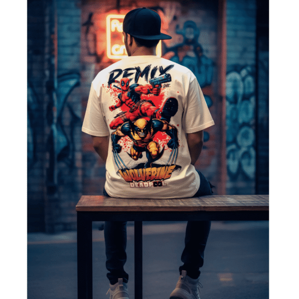 Mount Crew printed Premium Oversized T-Shirt for Men (Cream Beige | 280 GSM | 100% Cotton) - Image 1