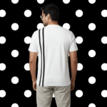 Stript printed Sinker Cotton Compact Yarn 220 GSM Regular Fit T-Shirt | Premium Soft Touch Daily Wear Tee for Men & Women - Image 2