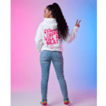 Orryxa Premium White Women’s Oversized Hoodie | 320 GSM Fleece Cotton | Streetwear Comfort - Image 3