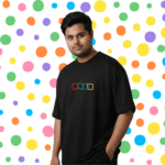 Zoho logo 240 GSM Oversized Printed T-Shirt for Men - Black