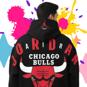 Jordan premium Black Hoodie – 320 GSM Heavyweight Fleece Streetwear by ORRYXA