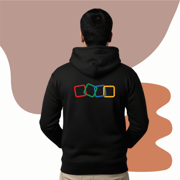 Zoho logo Premium Black Hoodie – 320 GSM Heavyweight Fleece Streetwear by ORRYXA - Image 2