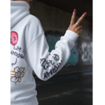 Orryxa Premium White Women’s Oversized Hoodie | 320 GSM Fleece Cotton | Streetwear Comfort - Image 4