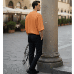 Men’s Oversized Karera Popcorn Fabric T-Shirt | 220 GSM Premium Quality | Round Neck Casual Wear - Image 3