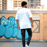 Stay Authentic stay fantastic printed Premium Oversized T-Shirt for Men (White | 280 GSM | 100% Cotton) - Image 3