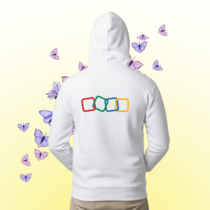 Zoho logo Premium Black Hoodie – 320 GSM Heavyweight Fleece Streetwear by ORRYXA - White