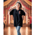 Orryxa Classic Black Cotton Oversized T-Shirt for Women – Relaxed Fit, Soft & Breathable - Image 3