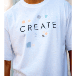 Art is my voice printed Premium Oversized T-Shirt for Men (White | 280 GSM | 100% Cotton) - Image 2