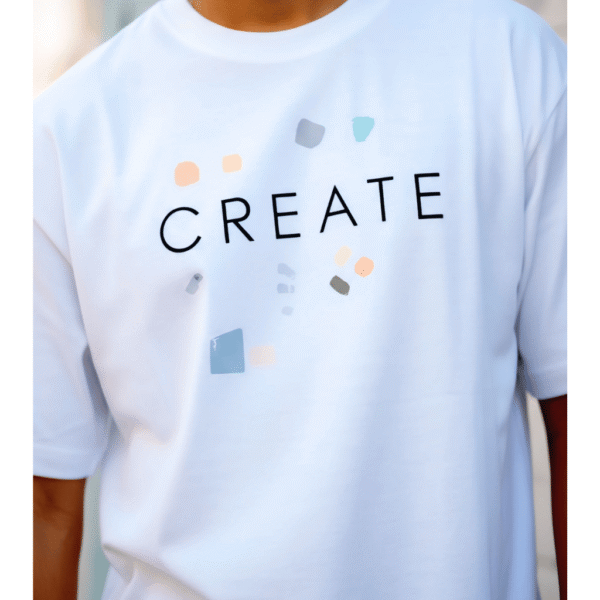 Art is my voice printed Premium Oversized T-Shirt for Men (White | 280 GSM | 100% Cotton) - Image 2