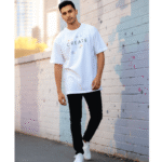 Art is my voice printed Premium Oversized T-Shirt for Men (White | 280 GSM | 100% Cotton) - Image 3