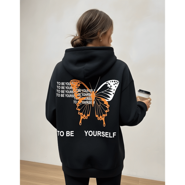 Orryxa Premium Black Women’s Oversized Hoodie | 320 GSM Fleece Cotton | Streetwear Comfort - Image 1