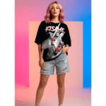 Orryxa 220 GSM Black Heavyweight Cotton Oversized Tee for Women – Fashion Meets Comfort