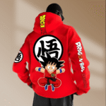 Duck printed Premium Red Hoodie – 320 GSM heavyweight Oversized Streetwear by ORRYXA - Image 2