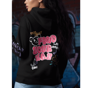 Comfort Meets Confidence Orryxa Premium Black Women’s Oversized Hoodie | 320 GSM Fleece Cotton | Streetwear Comfort