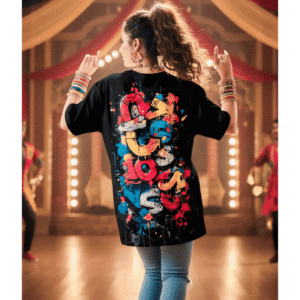 Orryxa Classic Black Cotton Oversized T-Shirt for Women – Relaxed Fit, Soft & Breathable