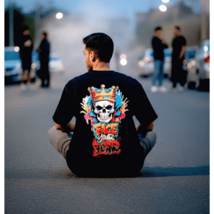 Orryxa Premium Oversized T-Shirt for Men (Black | 280 GSM | 100% Cotton)