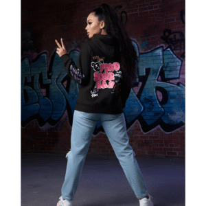 Orryxa Premium Black Women’s Oversized Hoodie | 320 GSM Fleece Cotton | Streetwear Comfort